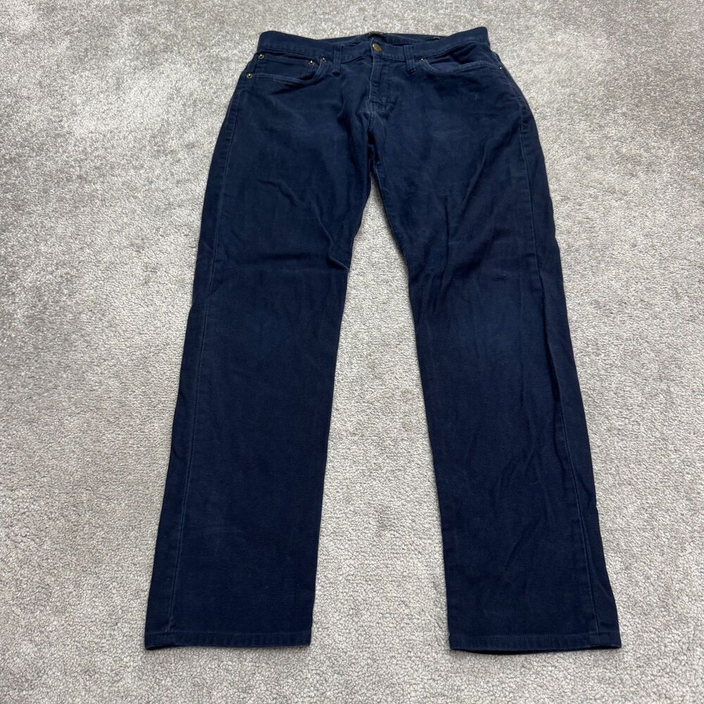 J.Crew Flex Slim Fit Textured Cotton Chino Pants Mens 30x30 Navy Blue Straight